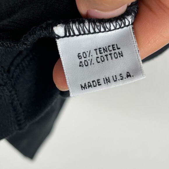 Bryn Walker T-Shirt Dress Womens Medium Black Tencel Blend Short Sleeve Casual - Picture 7 of 11